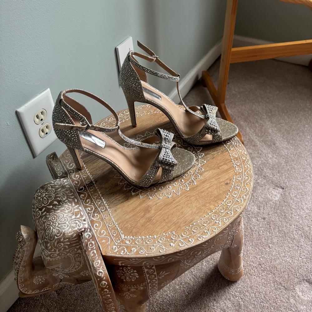 Pewter studded heels